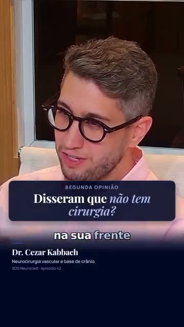 O reel vertical, com legenda: disseram que não tem cirurgia?
