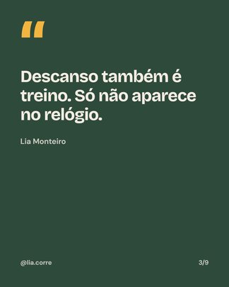 Slide 3: descanso também é treino