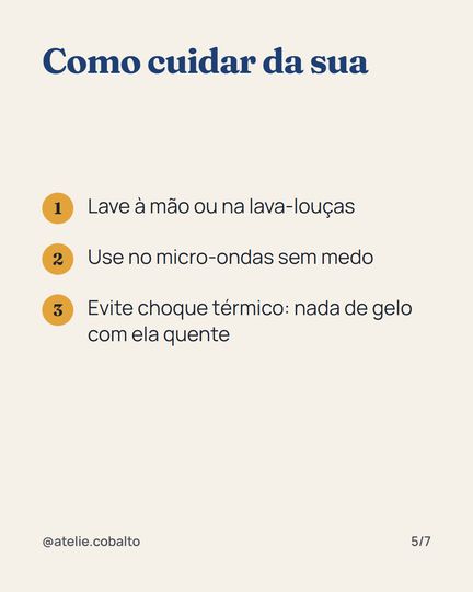 Slide 5: Como cuidar da sua, em três passos