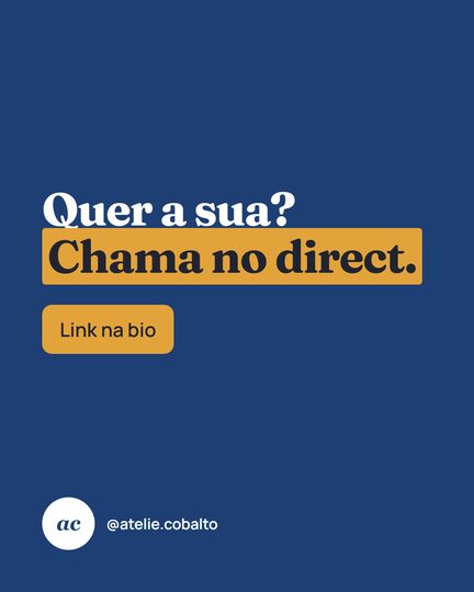 Slide 7, o convite: Quer a sua? Chama no direct