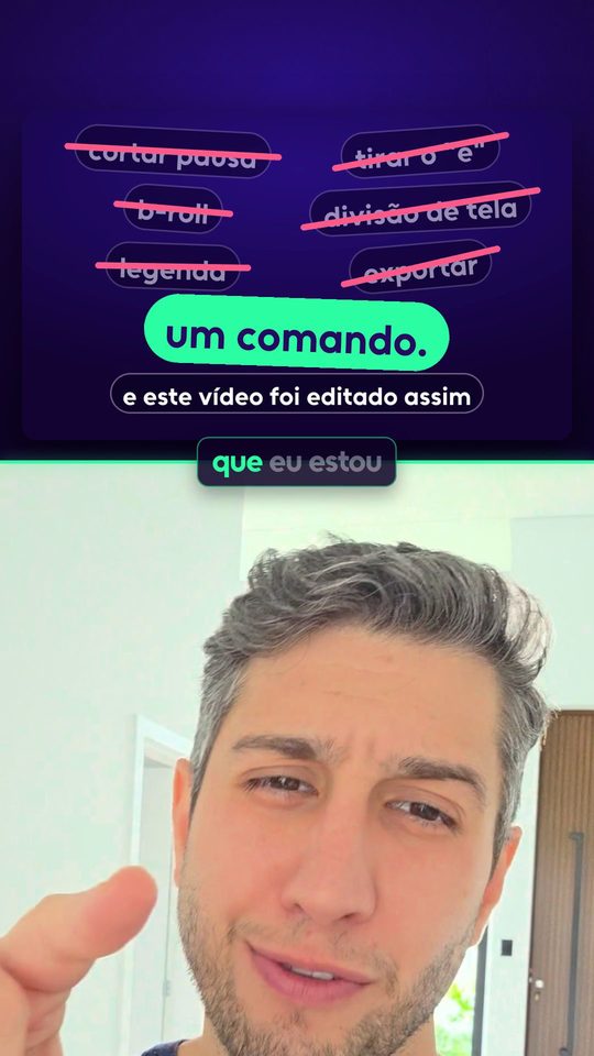 O mesmo reel mostrando o comando edita esse vídeo pra mim no Claude